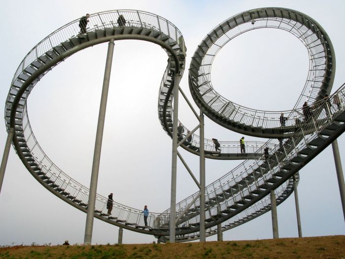 Tiger & Turtle Magic Mountain. walkable roller coaster, Duisburg, Germany