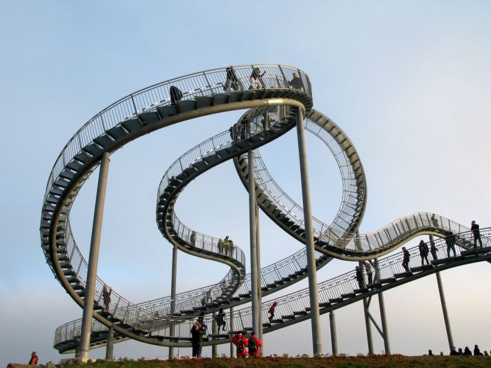 Tiger & Turtle Magic Mountain. walkable roller coaster, Duisburg, Germany