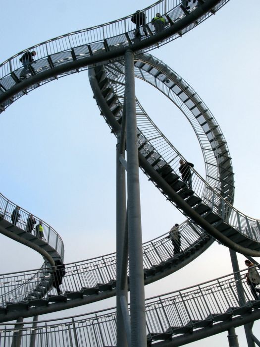Tiger & Turtle Magic Mountain. walkable roller coaster, Duisburg, Germany