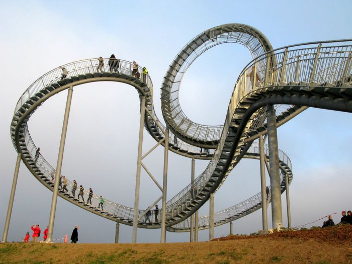 Tiger & Turtle Magic Mountain. walkable roller coaster, Duisburg, Germany