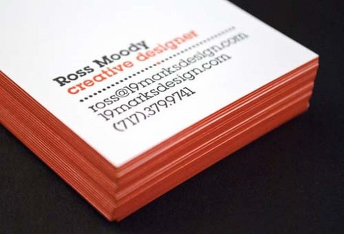 creative edge painted business card