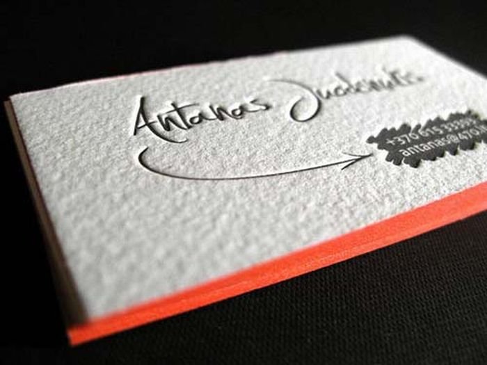 creative edge painted business card