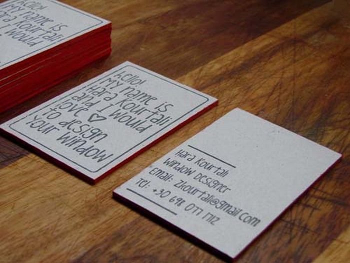 creative edge painted business card