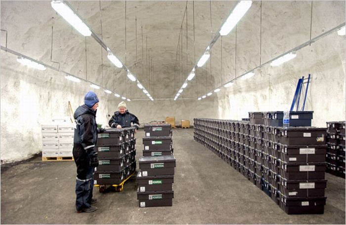 Svalbard Global Seed Vault, Longyearbyen, Spitsbergen, Arctic Svalbard archipelago, Norway