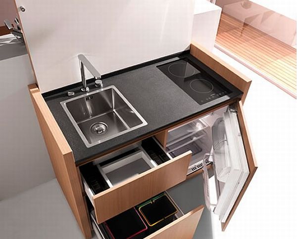 Compact mini kitchen by Kitchoo