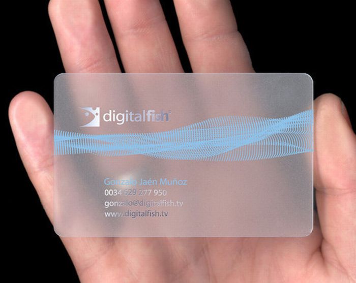 creative transparent business card