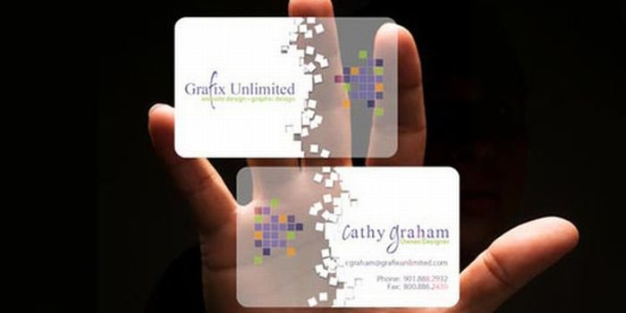 creative transparent business card