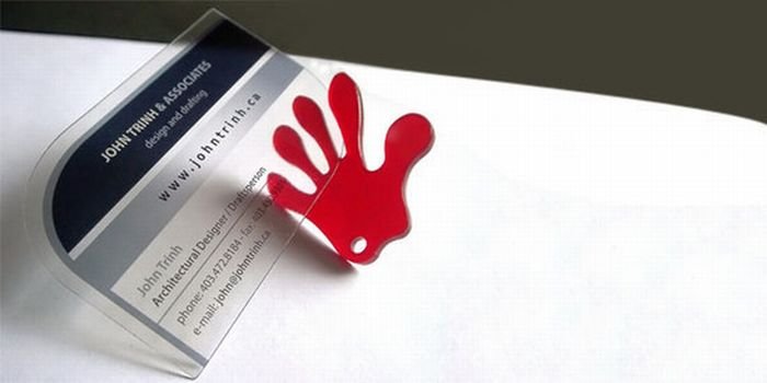 creative transparent business card