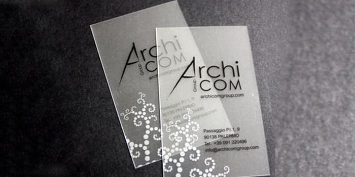 creative transparent business card