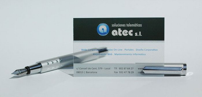 creative transparent business card