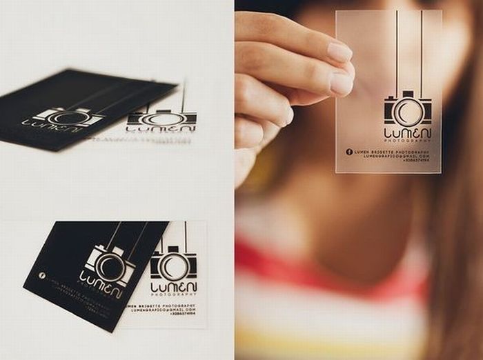 creative transparent business card