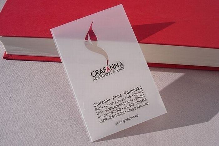 creative transparent business card