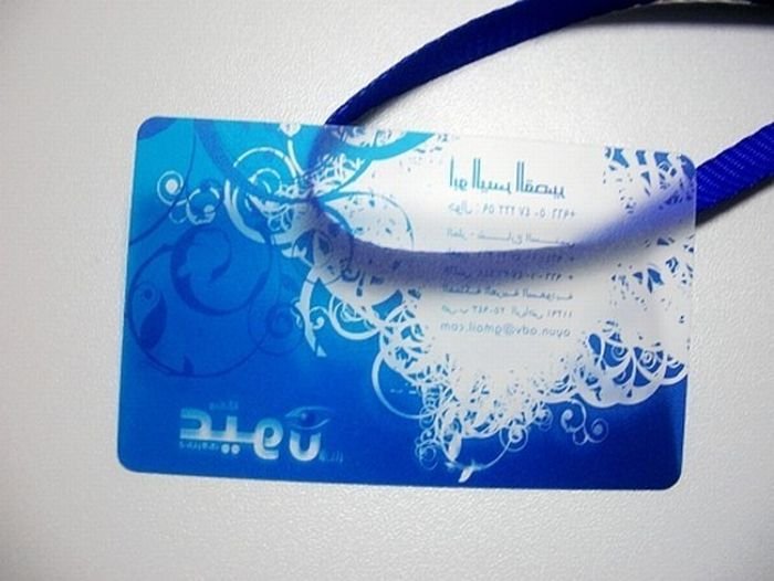 creative transparent business card
