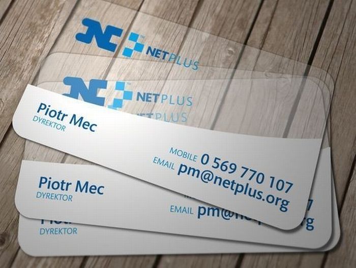 creative transparent business card