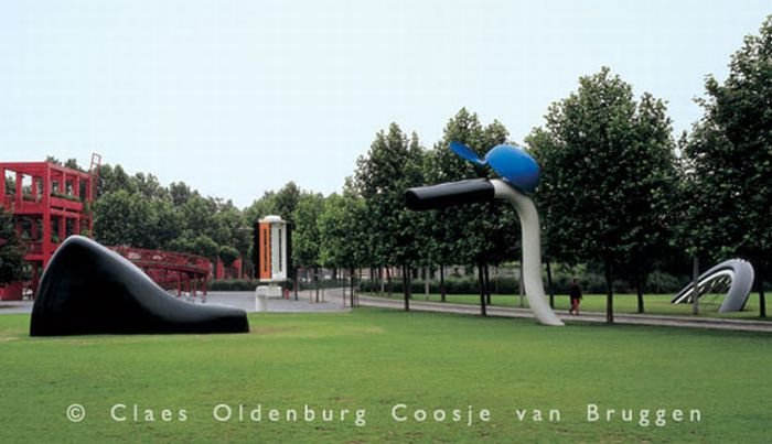 Giant World replicas by Claes Oldenburg