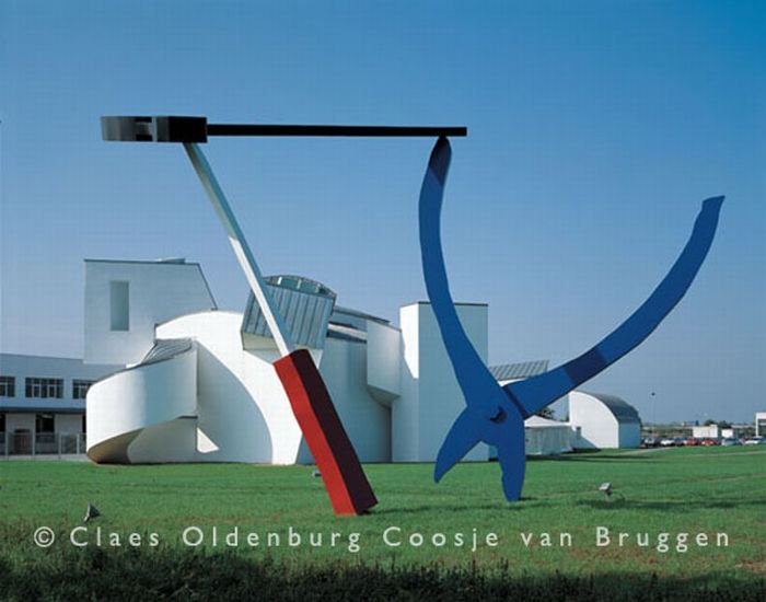 Giant World replicas by Claes Oldenburg