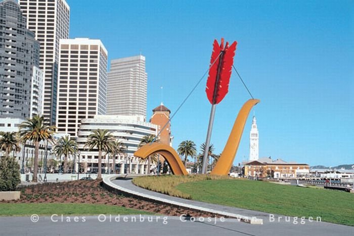 Giant World replicas by Claes Oldenburg