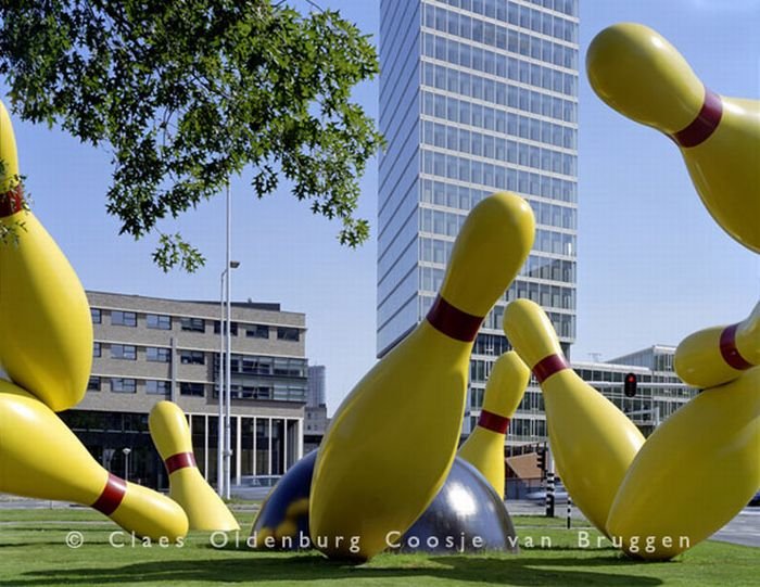 Giant World replicas by Claes Oldenburg