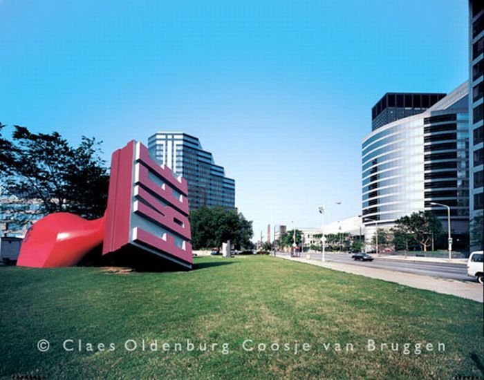 Giant World replicas by Claes Oldenburg