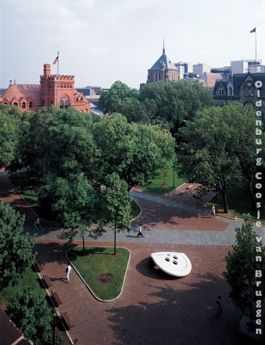 Giant World replicas by Claes Oldenburg