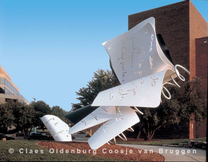 Giant World replicas by Claes Oldenburg