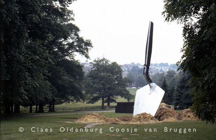 Giant World replicas by Claes Oldenburg