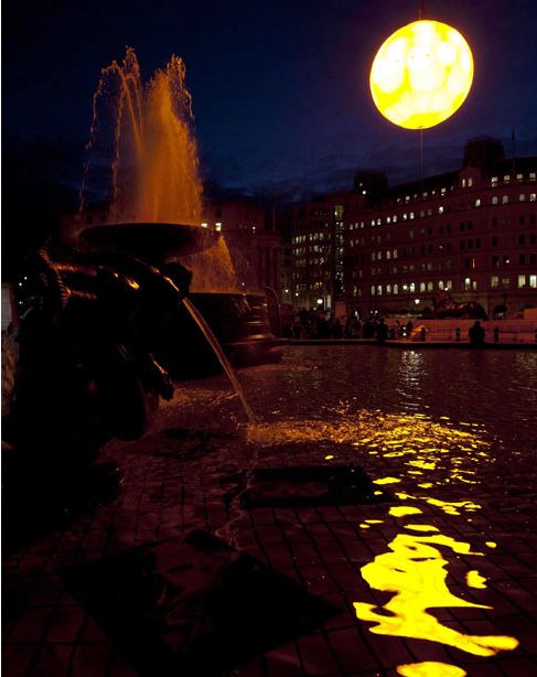 Tropicana Sun art installation in Trafalgar Square, London, England, United Kingdom