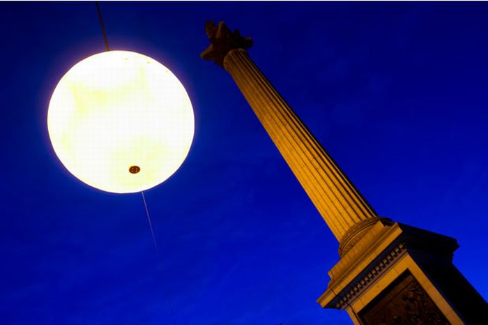 Tropicana Sun art installation in Trafalgar Square, London, England, United Kingdom