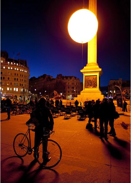 Tropicana Sun art installation in Trafalgar Square, London, England, United Kingdom