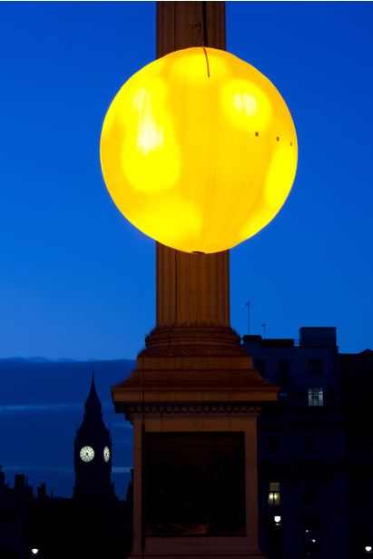 Tropicana Sun art installation in Trafalgar Square, London, England, United Kingdom