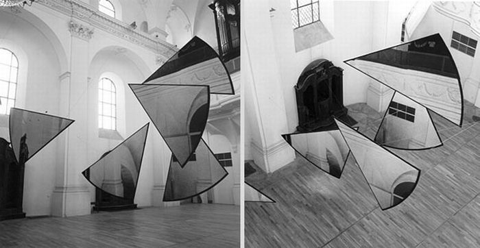 Anamorphic illusions by Felice Varini