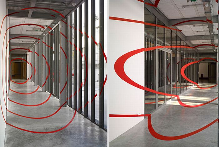 Anamorphic illusions by Felice Varini