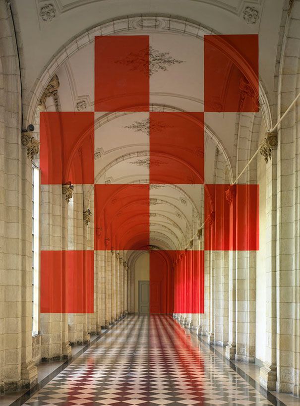 Anamorphic illusions by Felice Varini