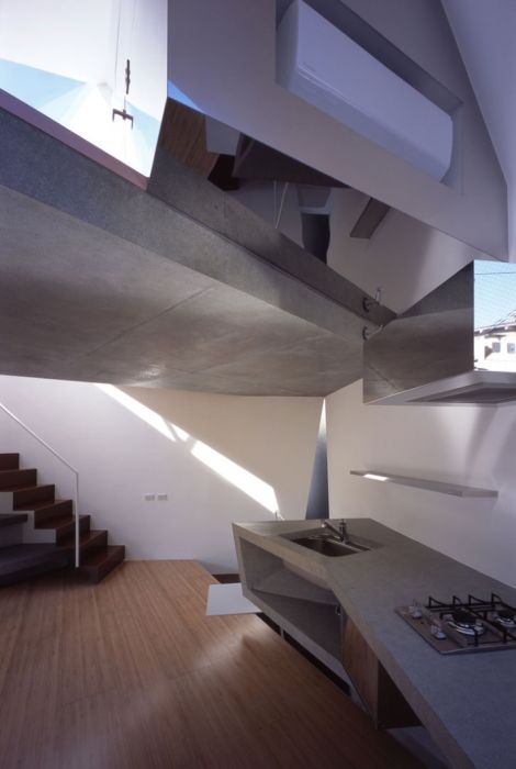 Building house in minimalist design, Tokyo, Japan