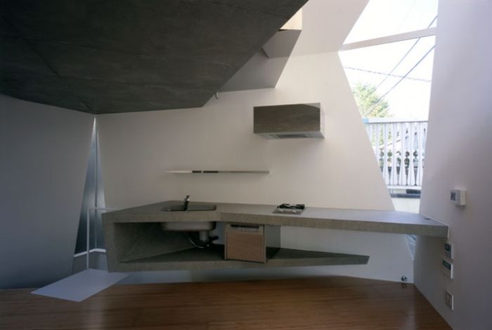 Building house in minimalist design, Tokyo, Japan