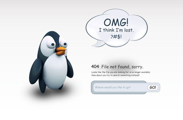 HTTP 404 error page