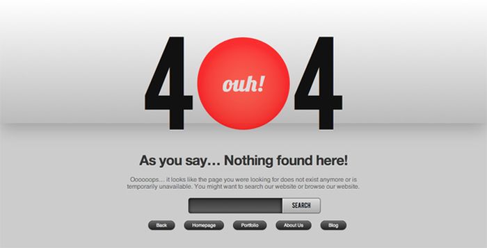 HTTP 404 error page