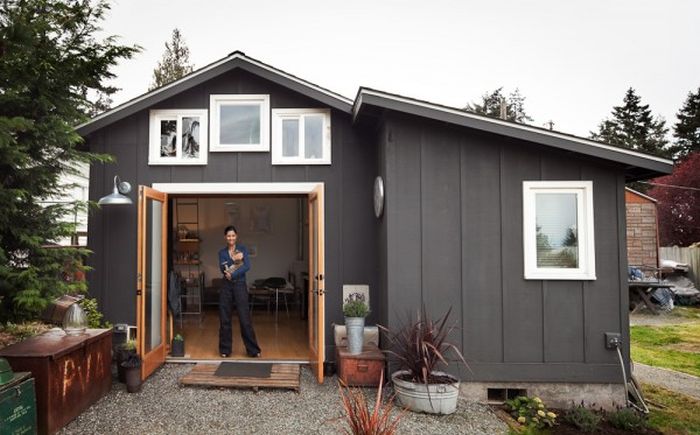 garage transformed into a mini house