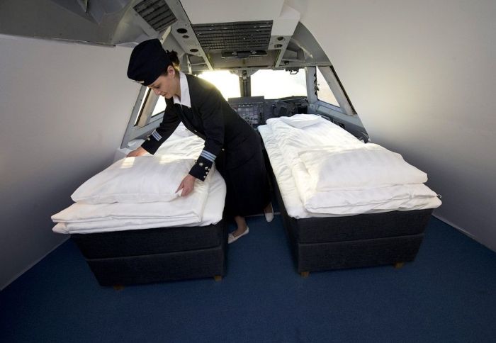 Jumbo Hostel in 747-200 jetliner, Arlanda Airport, Stockholm, Sweden