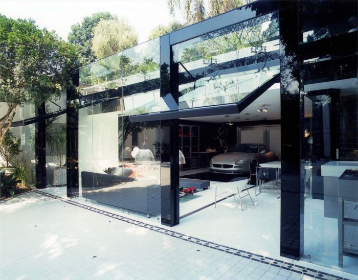 maserati glass residential garage