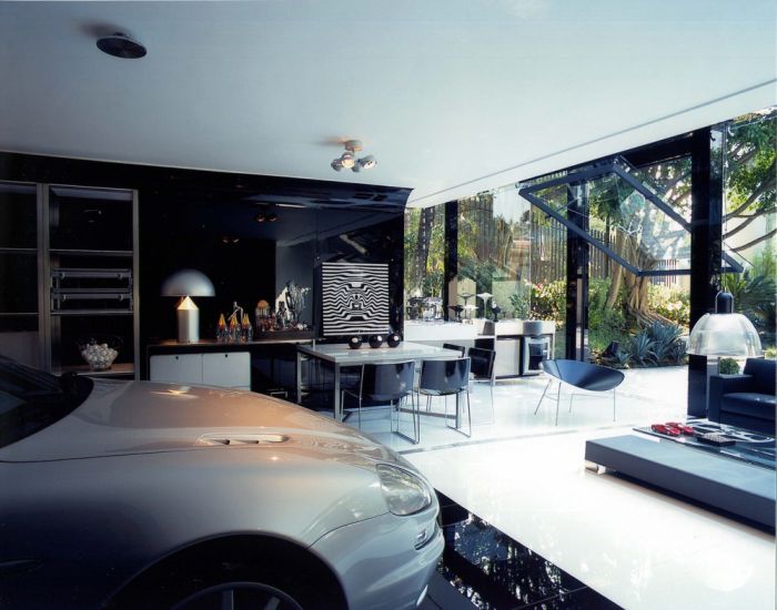 maserati glass residential garage