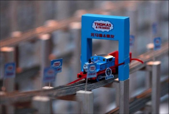 Longest railway model toy train track, China