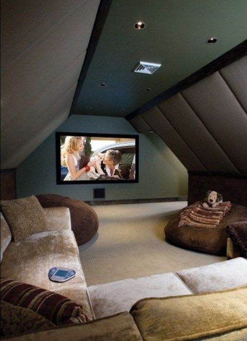 attic loft space below the roof