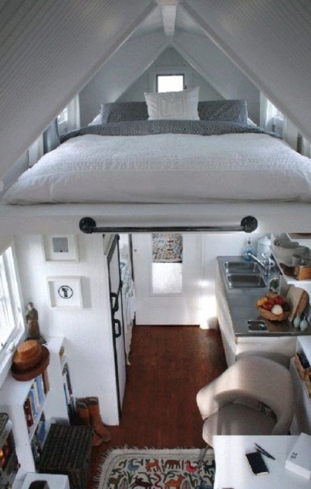 attic loft space below the roof