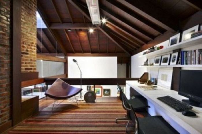 attic loft space below the roof