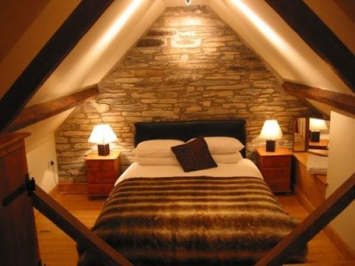 attic loft space below the roof