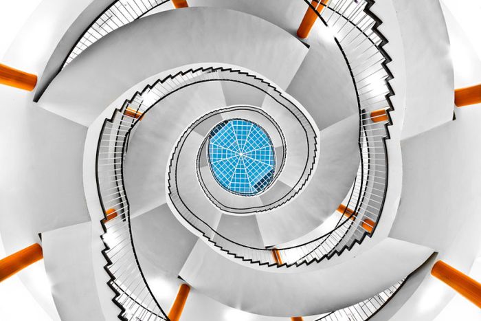 spiral staircase photography