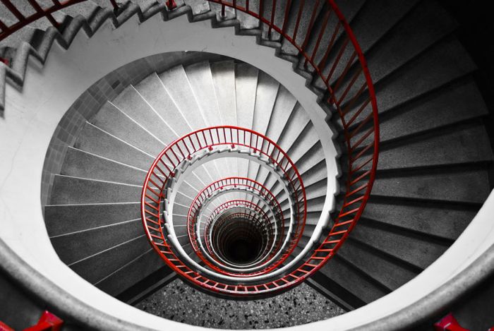 spiral staircase photography