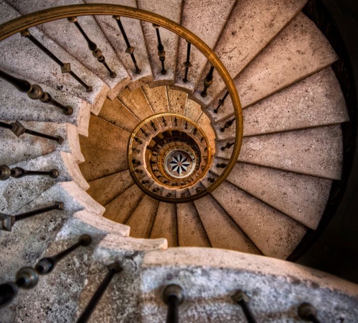 spiral staircase photography