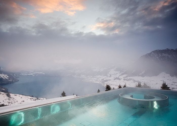 winter swimming pool